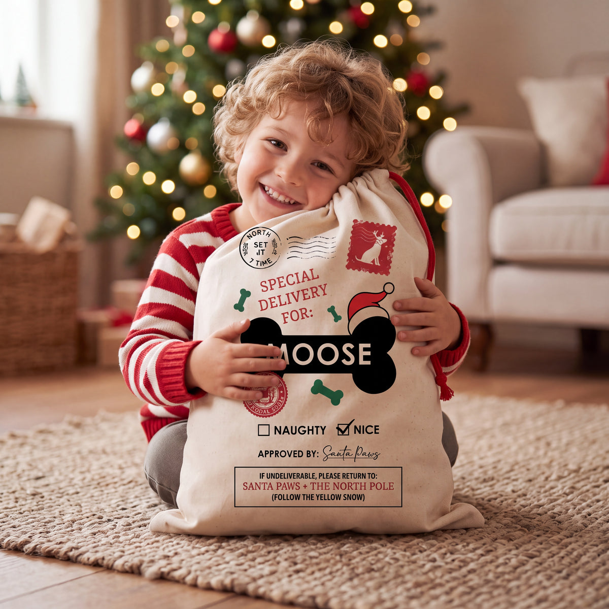 Personalized Dog Christmas Sack