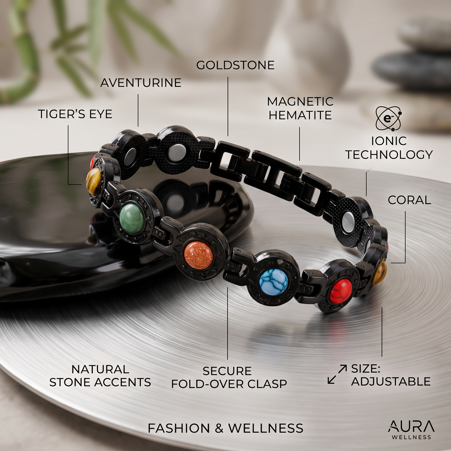 🔥🎁Copper Bracelet for Women, Pure Copper Magnetic Bracelets, Natural Unique Gemstone