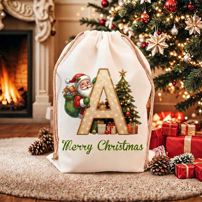 Personalized Christmas Initial Santa Sack