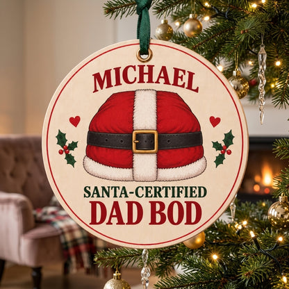 Personalized Funny Santa-Certified  Christmas Ornament