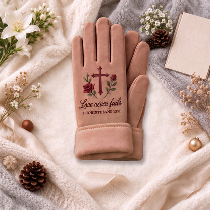 Personalized Faith & Warmth Scripture Gloves🧤✨
