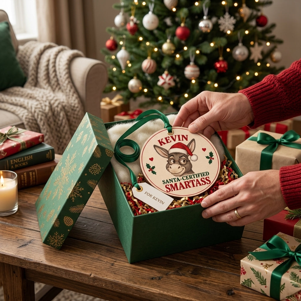 Personalized Funny Santa-Certified  Christmas Ornament