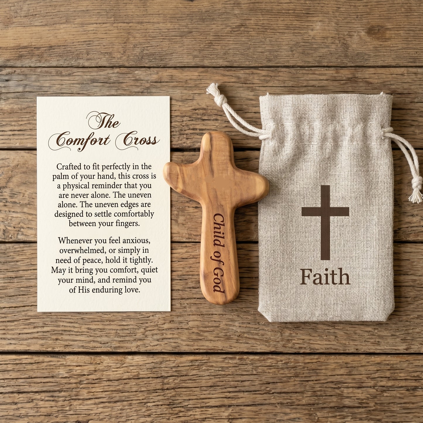 The Handheld Comfort Cross | A Tangible Reminder of Peace & Faith 🕊️✝️