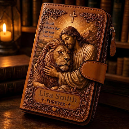 Personalized Christian Wallet – Custom Name Faith Wallet with Bible Verse