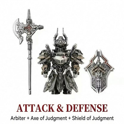 Mech Justicar Metal Mini Figurine | Interchangeable Magnetic Weapons & Wings