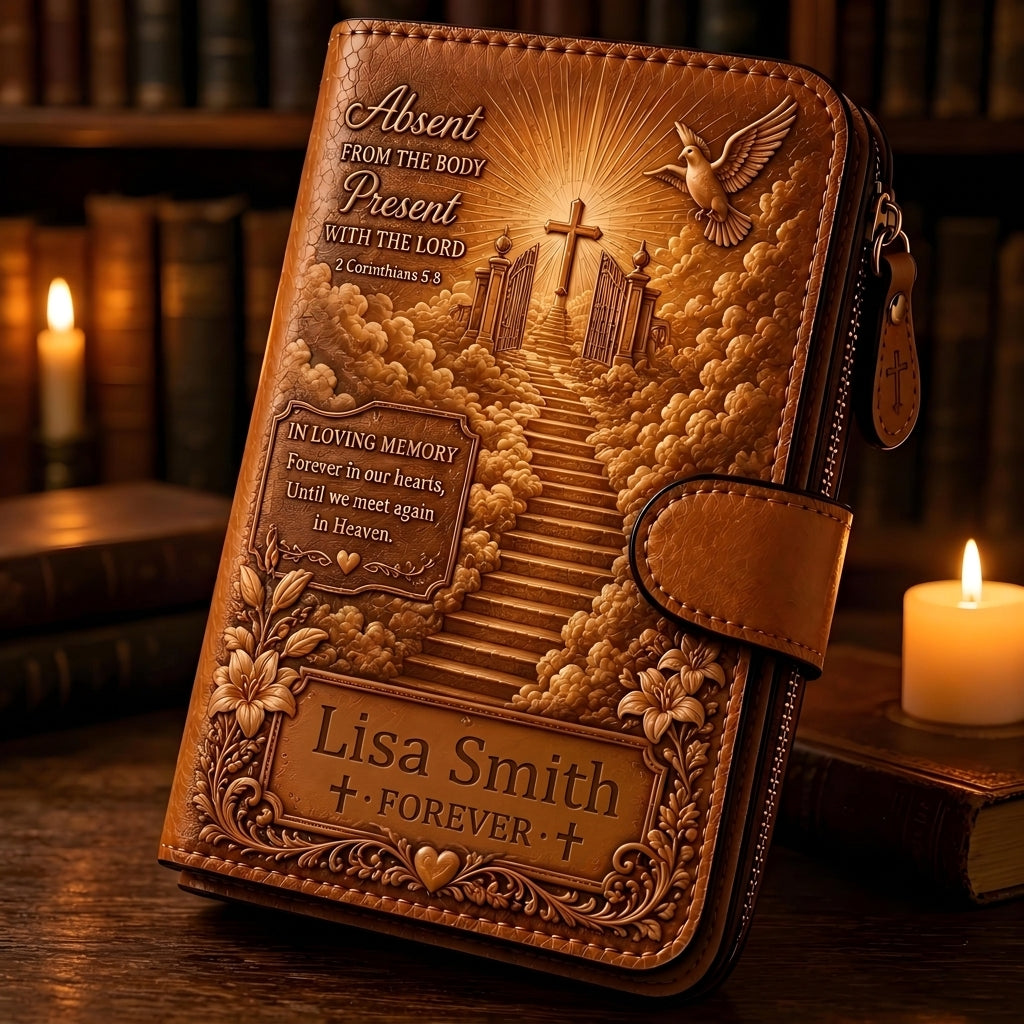 Personalized Christian Wallet – Custom Name Faith Wallet with Bible Verse