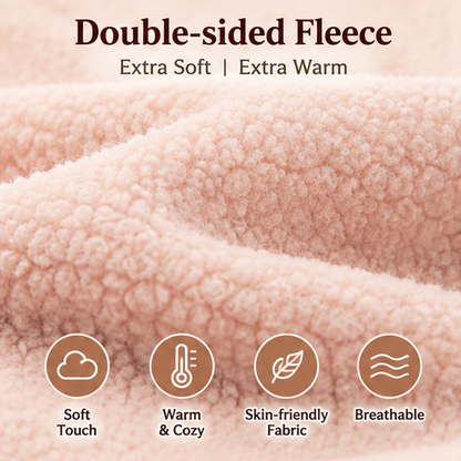 🌸 Elegant Floral Fleece Neck Warmer for Women – Soft & Cozy Winter Scarf