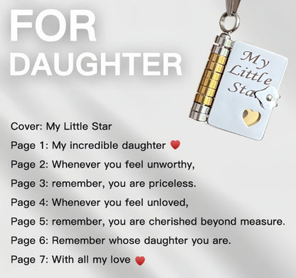 Mini Book Locket Necklace | Hidden Inspirational Message For Son & Daughter 💌
