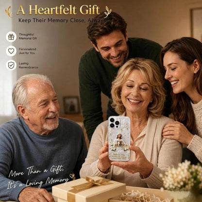 Safe in the Arms of Jesus" Personalized Memorial iPhone Case 🕊️🤍 | Custom Photo Keepsake