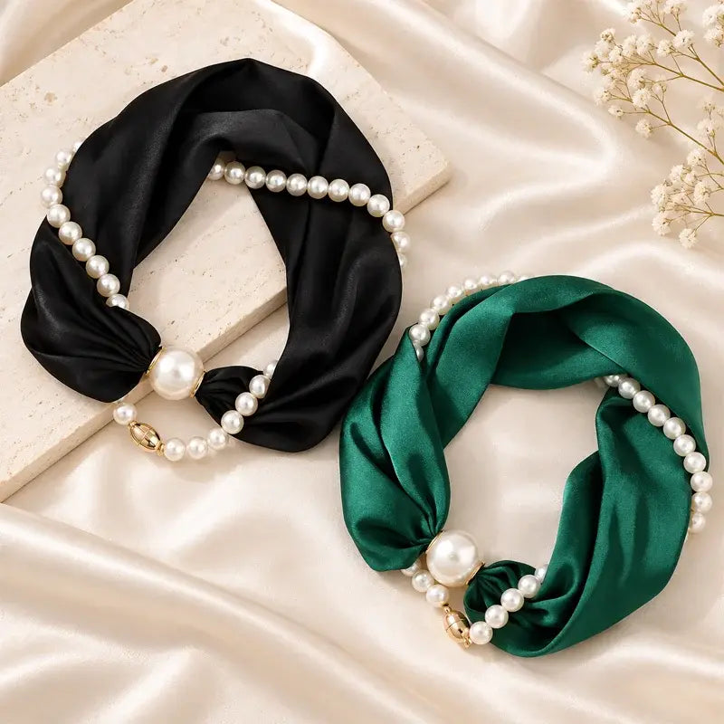 🎁🎄Christmas Sale 60% OFF!💞50K+ SOLD!✨Pearl Scarf Necklace